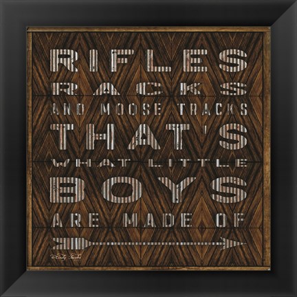 Framed Rifle Racks in Moose Tracks Print