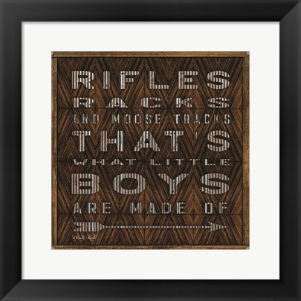 Framed Rifle Racks in Moose Tracks Print