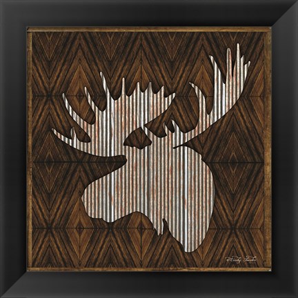 Framed Moose Head Print