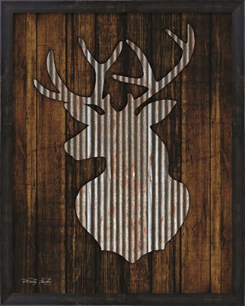 Framed Deer Head II Print