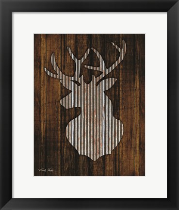 Framed Deer Head II Print