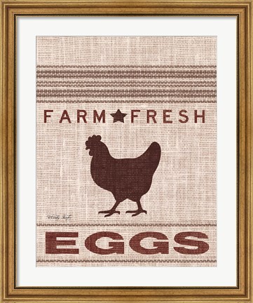 Framed Grain Sack Eggs Print