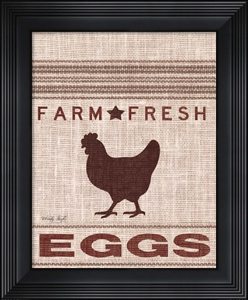 Framed Grain Sack Eggs Print