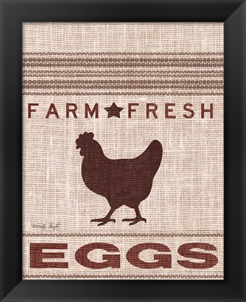 Framed Grain Sack Eggs Print