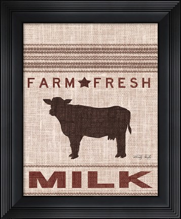 Framed Grain Sack Milk Print
