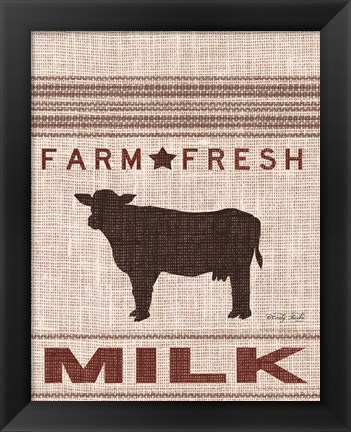 Framed Grain Sack Milk Print