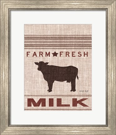 Framed Grain Sack Milk Print