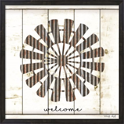 Framed Windmill Welcome Print