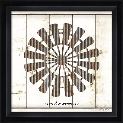 Framed Windmill Welcome Print