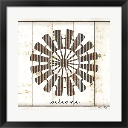 Framed Windmill Welcome Print