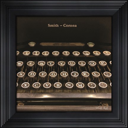 Framed Smith Corona Typewriter Print
