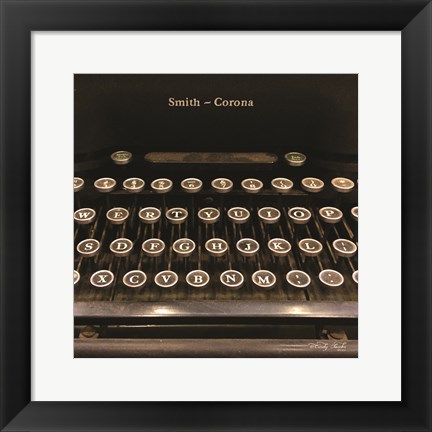 Framed Smith Corona Typewriter Print