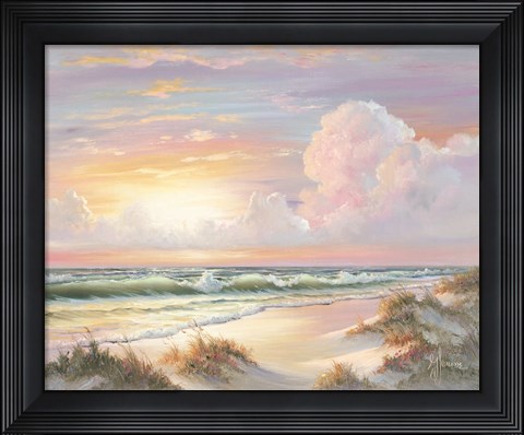 Framed Golden Sunset on Crystal Cove Print
