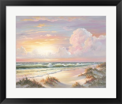 Framed Golden Sunset on Crystal Cove Print