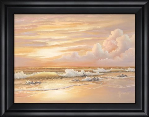 Framed Bright Sunset with Dunes Print