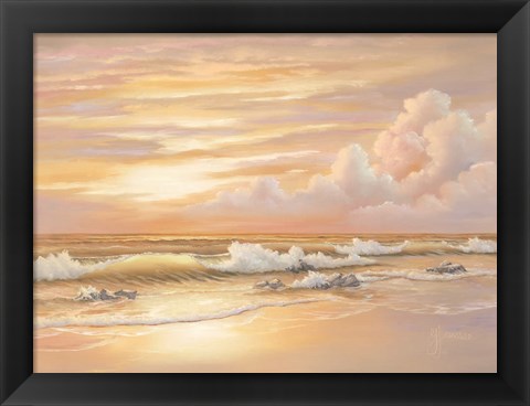 Framed Bright Sunset with Dunes Print