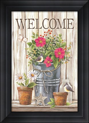 Framed Welcome Spring Flowers Print