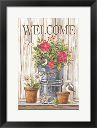 Framed Welcome Spring Flowers Print