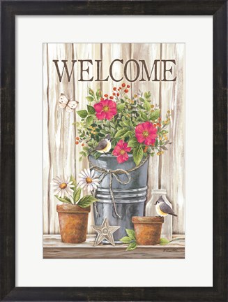 Framed Welcome Spring Flowers Print