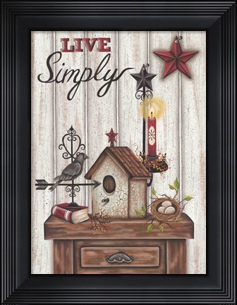 Framed Live Simply Print