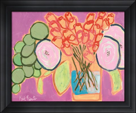Framed Flowers for Maude I Print
