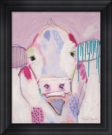 Framed Moo Series:  Camille Print