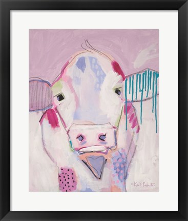 Framed Moo Series:  Camille Print