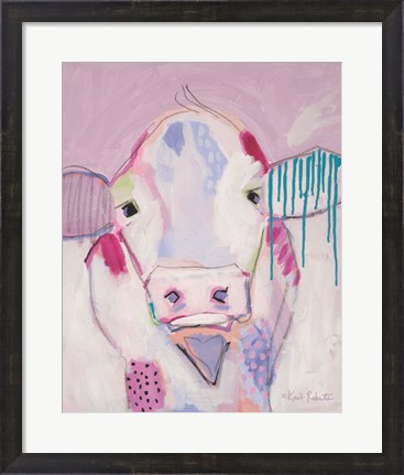 Framed Moo Series:  Camille Print
