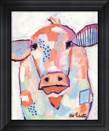 Framed Moo Series:  Bernadette Print
