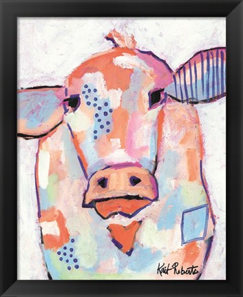 Framed Moo Series:  Bernadette Print