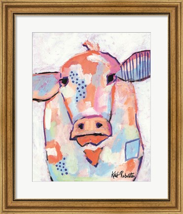 Framed Moo Series:  Bernadette Print