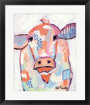 Framed Moo Series:  Bernadette Print