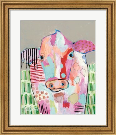 Framed Moo Series:  Farrah Print