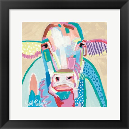 Framed Moo Series:  Ethel Print