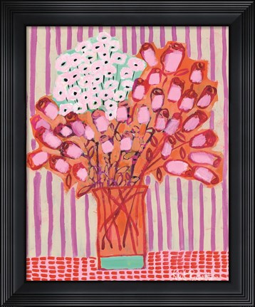 Framed Roses are Pink Print