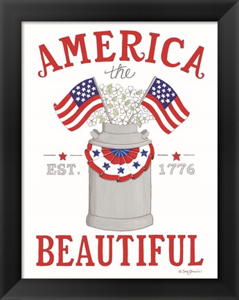 Framed America the Beautiful Print