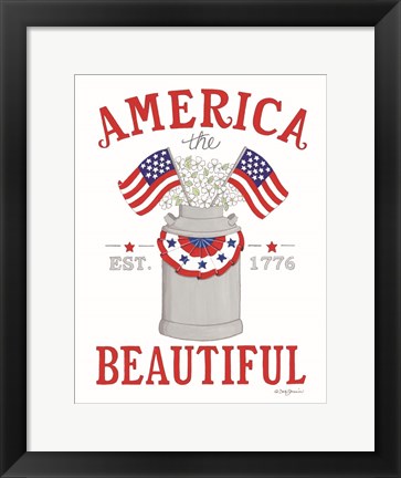 Framed America the Beautiful Print