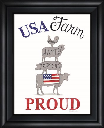 Framed USA Farm Proud Print
