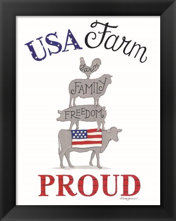 Framed USA Farm Proud Print