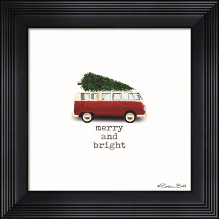 Framed Merry And Bright Christmas Print