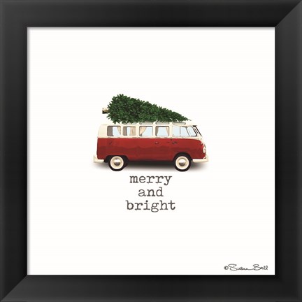 Framed Merry And Bright Christmas Print