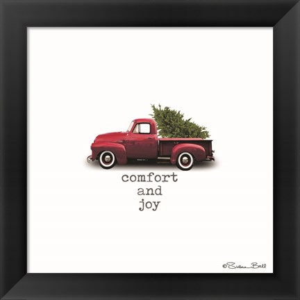 Framed Comfort and Joy Christmas Print