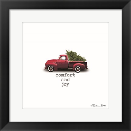 Framed Comfort and Joy Christmas Print