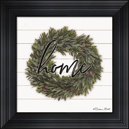 Framed Home Wreath Print