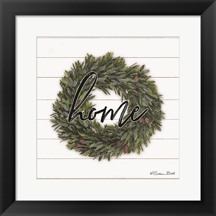 Framed Home Wreath Print