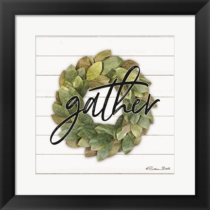 Framed Gather Wreath Print