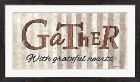 Framed Gather with Graceful Hearts Print