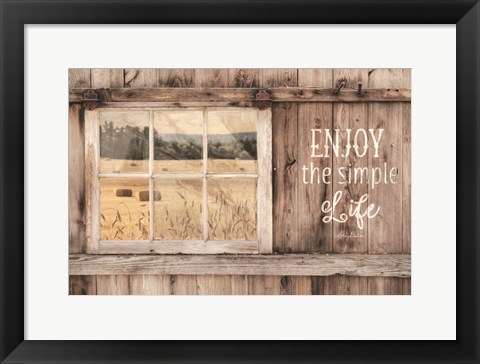 Framed Enjoy the Simple Life Print