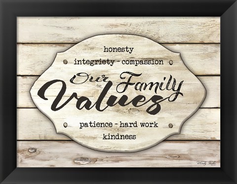 Framed Our Family Values Print
