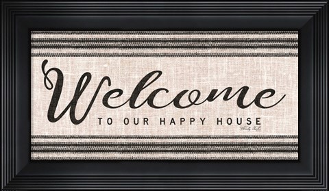 Framed Welcome to Our Happy Place Print